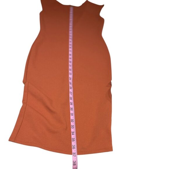 ZARA Deep Back V Midi Bodycon Dress Size Small - Picture 5 of 10